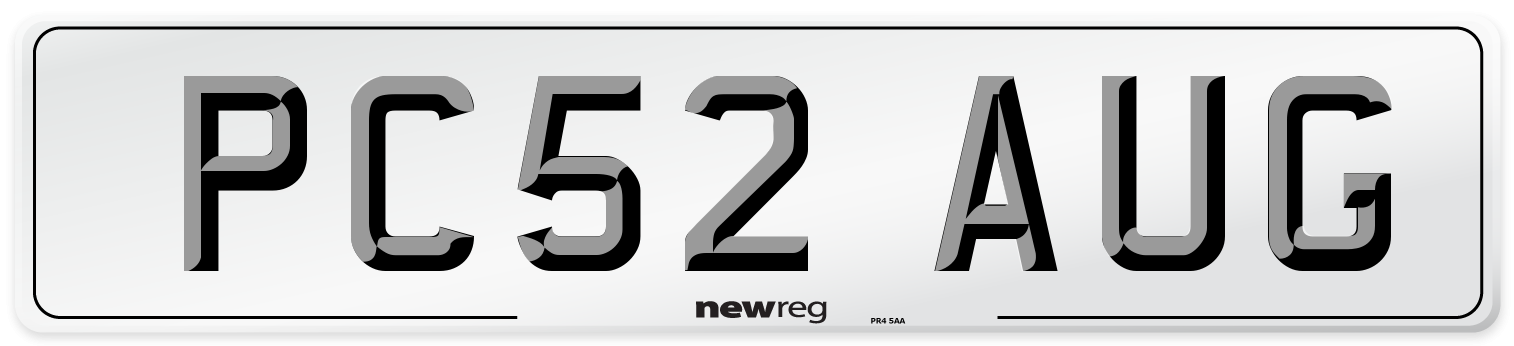 PC52 AUG Number Plate from New Reg